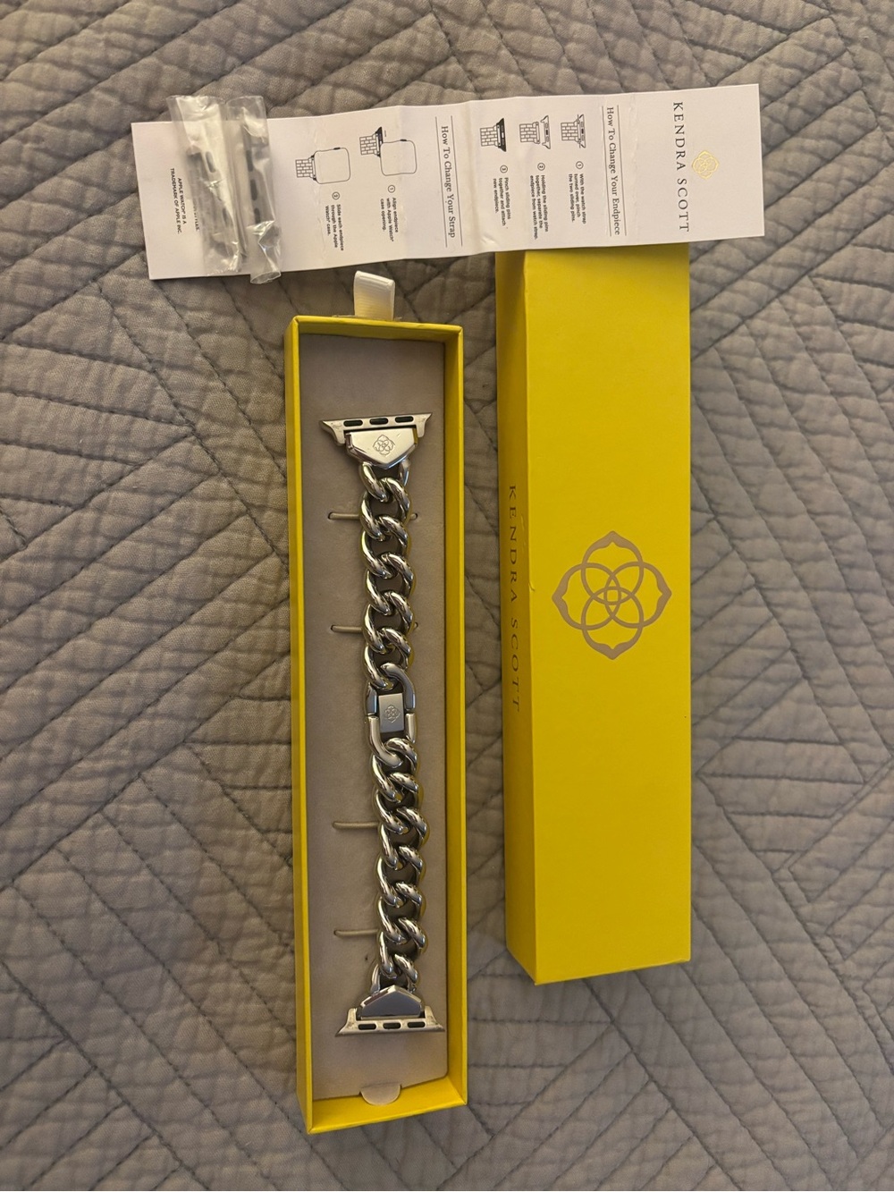 Kendra Scott Silver Curb Chain Apple Watch Adapter Bracelet